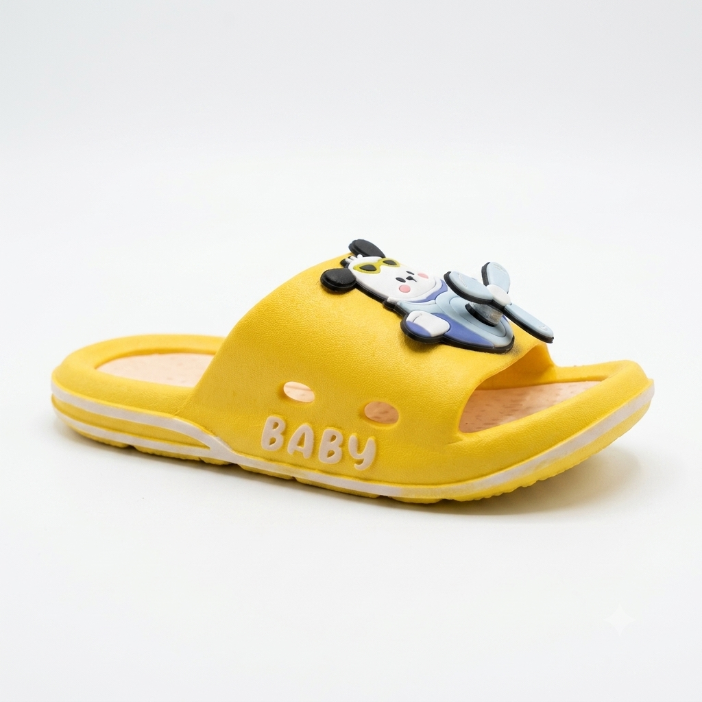 Little Aviator Kids' Cushion Slides – Bright Yellow